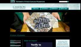 
							         Future Students: Cameron School of Business: UNCW								  
							    