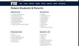 
							         Future Students & Parents | Florida International University in Miami, FL								  
							    