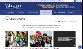 
							         Future Students | Whatcom Community College								  
							    