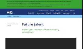 
							         Future talent | High Speed 2 - HS2								  
							    