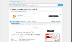 
							         futuresuppliers.com at Website Informer. Sambandh. Visit ...								  
							    
