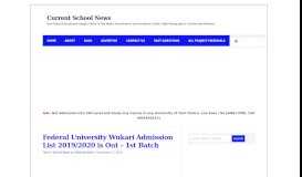 
							         FUWukari Admission List 2018/2019 is Out Online | Check Admission ...								  
							    