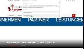
							         FW-Portal der Leitstelle Tirol aktiv! – LFV-Tirol								  
							    