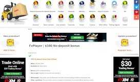 
							         FxPlayer | $100 No-deposit bonus								  
							    