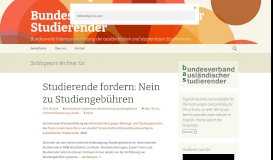 
							         fzs Archive | Bundesverband ausländischer Studierender								  
							    