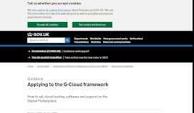 
							         G-Cloud suppliers' guide - GOV.UK								  
							    