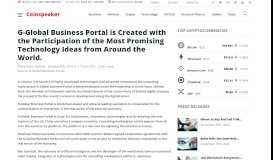 
							         G-Global Business Portal is Created with the Participation of the Most ...								  
							    