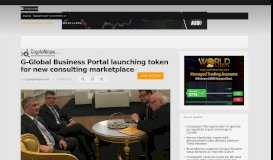 
							         G-Global Business Portal launching token for new consulting ...								  
							    