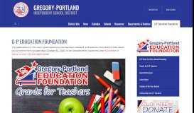 
							         G-P Education Foundation - Gregory-Portland Independent School ...								  
							    