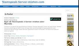 
							         G-Portal - Teamspeak-Server-mieten.com								  
							    