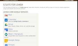 
							         G Suite for Lehigh								  
							    
