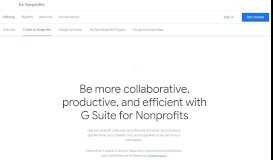 
							         G Suite: Nonprofit Resource Center – Google for Nonprofits								  
							    