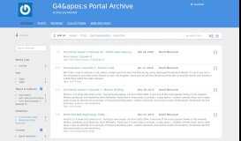 
							         G4's Portal Archive - User Account								  
							    