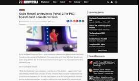 
							         Gabe Newell announces Portal 2 for PS3, boasts best console ...								  
							    