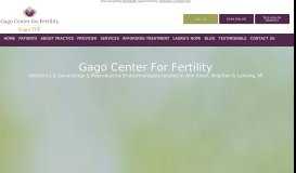 
							         Gago Center For Fertility: Obstetrics & Gynecology: Brighton, MI ...								  
							    