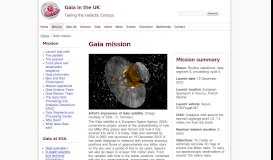 
							         Gaia mission | Gaia in the UK								  
							    