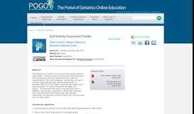 
							         Gait Velocity Assessment Toolkit | POGOe - Portal of Geriatrics Online ...								  
							    