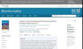
							         Galaxy Portal: interacting with the galaxy platform ... - Oxford Journals								  
							    