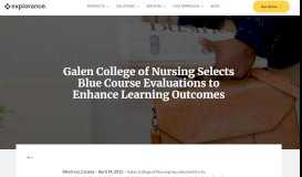 
							         Galen College of Nursing Selects Blue Course Evaluations to ...								  
							    