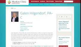 
							         Galen Hilgendorf, PA - Mankato Clinic								  
							    