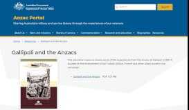 
							         Gallipoli and the Anzacs | The Anzac Portal								  
							    