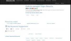 
							         Galmls paragon login Results For Websites Listing								  
							    