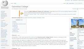
							         Galveston College - Wikipedia								  
							    