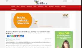 
							         Gambia: Nusrat SSS Introduces Online Registration Into ...								  
							    