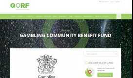 
							         Gambling Community Benefit Fund - QORF								  
							    
