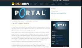 
							         Game Origins: Portal | GameGrin								  
							    