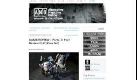 
							         GAME REVIEW – Portal 2: Peer Review DLC (Xbox 360) | Alternative ...								  
							    