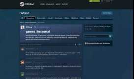 
							         games like portal :: Portal 2 General Discussions - Steam Community								  
							    