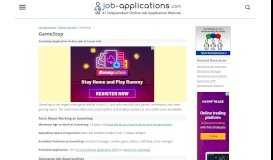 
							         GameStop Application, Jobs & Careers Online - Job-Applications.com								  
							    