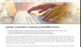 
							         gamigo: acquisition of gaming portal MMO Games – gamigo AG ...								  
							    