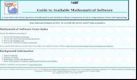 
							         GAMS : Guide to Available Mathematical Software								  
							    