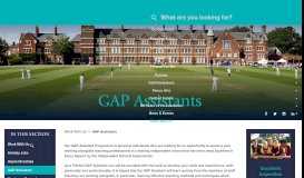 
							         GAP Assistants | Application and Information | Felsted School								  
							    