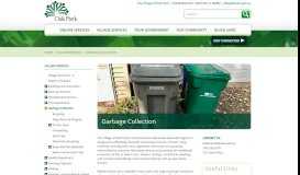 
							         Garbage Collection | Village of Oak Park								  
							    