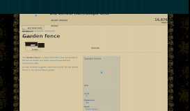 
							         Garden fence | Old School RuneScape Wiki | FANDOM powered by ...								  
							    
