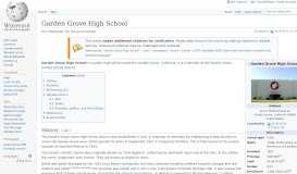 
							         Garden Grove High School - Wikipedia								  
							    
