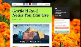 
							         Garfield Re-2 News You Can Use - Smore								  
							    