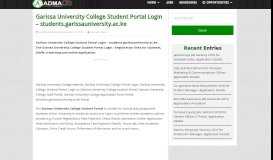 
							         Garissa University College Student Portal Login - students ...								  
							    