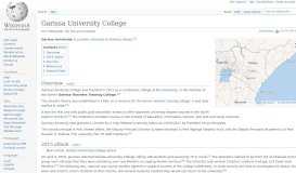 
							         Garissa University College - Wikipedia								  
							    