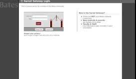 
							         Garnet Gateway: User Login - Bates College								  
							    