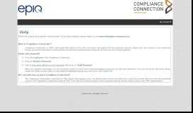 
							         Garretson Resolution Group Compliance Connection Portal > Help								  
							    