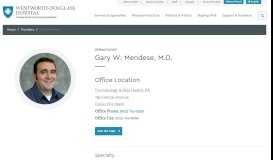 
							         Gary Mendese | Wentworth-Douglass Hospital								  
							    