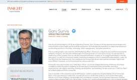 
							         Gary Survis | Team | Insight Partners - Insight Venture Partners								  
							    