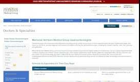 
							         Gastroenterologists | MHMG - Memorial Hermann Medical Group								  
							    