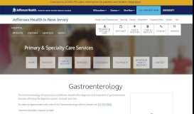 
							         Gastroenterology | Jefferson Health New Jersey - Kennedy Health								  
							    