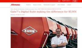 
							         Gate7's Digital Suite making the difference for KUHN - News - Mimaki ...								  
							    