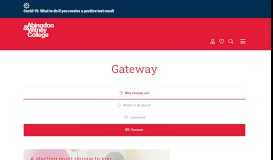 
							         Gateway | Abingdon & Witney College								  
							    